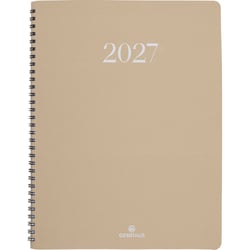 Agenda semainier 2027 Oberthur - Beige - 22 x 27 cm - Galway