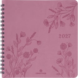 Agenda semainier 2027 Oberthur - Bois de rose - 16 x 16 cm - Primrose