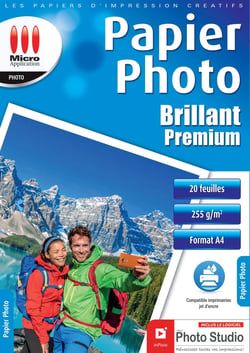 20 feuilles papier photo brillant A4 - Premium - 255 g/m²