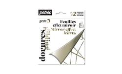 12 feuilles effet miroir - or blanc - Pébéo