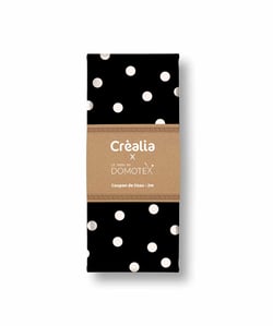 Tissu Domotex - Coton - Noir et écru - 200 x 140 x 0,1 cm