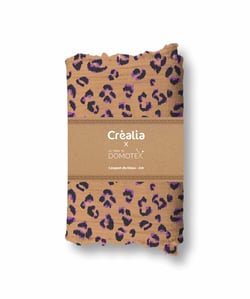 Tissu Domotex - Coton - Fauve marron violet - 200 x 140 x 0,1 cm