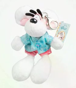 Porte-clés peluche Diddl - Tenue summer