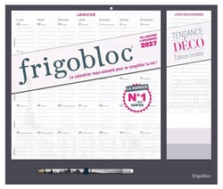 Frigobloc : Tendance déco Noir : Calendrier organiseur familial (édition 2027)