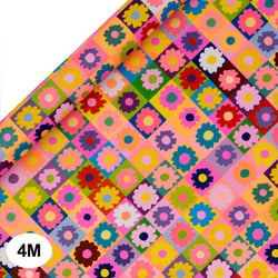 Papier cadeau Pictura - Carré de pétales Pop - 400 x 70 cm