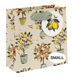 Sac cadeau Pictura - Citronniers - Taille S 6 x 14 x 14 cm