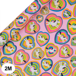 Papier cadeau Pictura - Licorne en arc-en-ciel - 200 x 70 cm