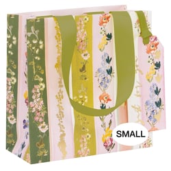 Sac cadeau Pictura - rayures florales - Taille S 6 x 14 x 14 cm