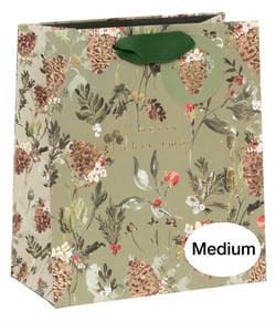 SAC CADEAU SD POMME DE PIN M