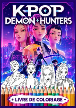 Livre De Coloriage K pop Demon Hunters : Livre de coloriage K-Pop pour enfants, préadolescents, adolescents et adultes  Des dessins...