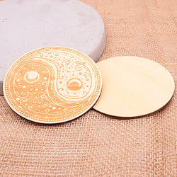 Plaque bois 100mm yin yang - Camille ambiance nature