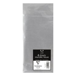 Papier de soie Clairefontaine - 4 feuilles - Argent - 50 x 70 cm