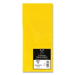 Papier de soie Clairefontaine - 4 feuilles - Jaune - 50 x 70 cm