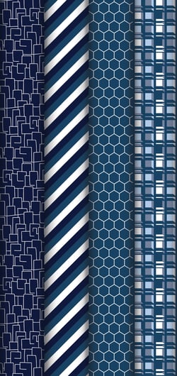 Papier cadeau Clairefontaine - Excellia Blue line - 2 m x 0,70 cm - Modèle aléatoire - Vendu à l'unité