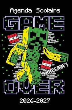 Minecraft Agenda Scolaire 2026-2027 : Construis ta réussite, bloc après bloc - Organisateur Scolaire pour Garçons et Filles -...