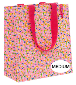 Sac cadeau Pictura - Rose à pois - Taille M