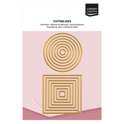 Lot de 16 dies de découpage : cercles/carrés - Vaessen Creative