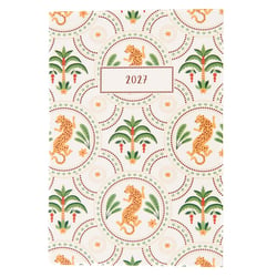 Agenda semainier 2027 Cultura - Rose - 10 x 15 cm - Palmier léopard