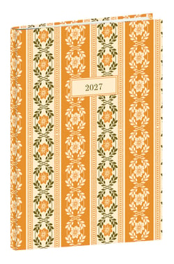 Agenda semainier 2027 Cultura - Jaune - 10 x 15 cm - Rayures jaunes
