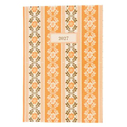 Agenda semainier 2027 Cultura - Jaune - 10 x 15 cm - Rayures jaunes