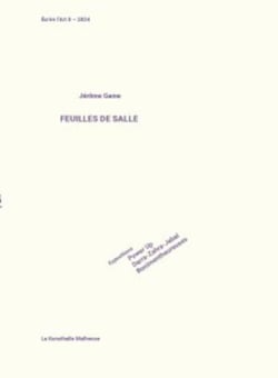 Feuilles de salle : Écrire l'Art II - 2024
