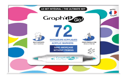 Lot de 72 marqueurs acryliques double pointe - Graph'IT - Graph'IT GO