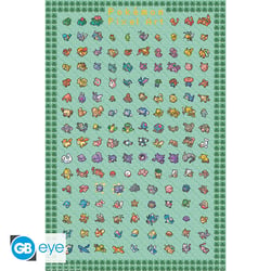 Poster GB Eye - Pokémon Pixel Art - 91,5 x 61 cm
