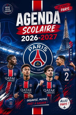 Agenda Scolaire PSG 2026-2027 : Organiseur scolaire PSG de septembre 2026 à juillet 2027 - 290 pages, format 6×9 pouces,...