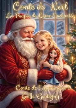 Conte de noel - la poupee de laine enchantee - illustrations, couleur