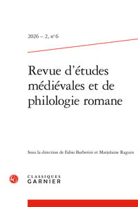 Revue détudes médiévales et de philologie romane n.6 : Varia