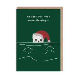Carte de vœux Ohh Deer - He sees you when you're sleeping