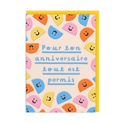 Carte de vœux Ohh Deer - Pour ton anniversaire, tout est permis