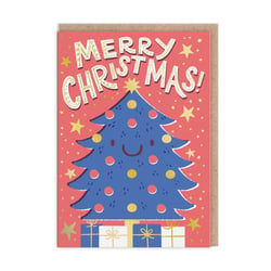 Carte de vœux Ohh Deer - Merry Christmas arbre de Noël