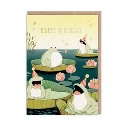 Carte de vœux Ohh Deer - Happy birthday grenouilles chantantes