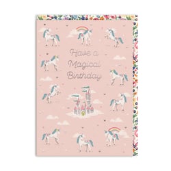 Carte de vœux Ohh Deer - Have a magical birthday licornes