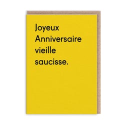 Carte de vœux Ohh Deer - Joyeux anniversaire vieille saucisse