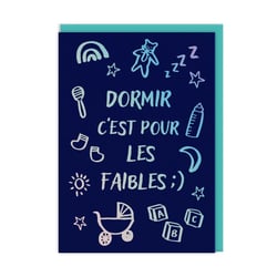 Carte de vœux Ohh Deer - Dormir c'est pour les faibles :)