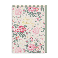 Carte de vœux Ohh Deer - Happy birthday roses