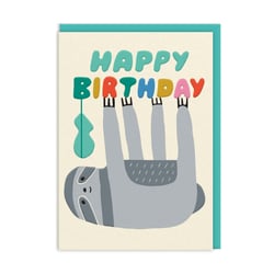 Carte de vœux Ohh Deer - Happy birthday paresseux