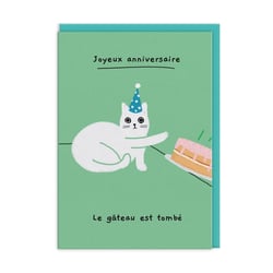 Carte de vœux Ohh Deer - Joyeux anniversaire, le gâteau est tombé