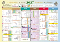 Grand calendrier familial catholique romain 2027 : Pour les formes ordinaire et extraordinaire