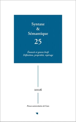 Énoncés et genres brefs. Définition, propriétés, repérage