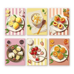 Peinture au numéroFigured'Art - Gourmandises d'Été - 15 x 20 cm