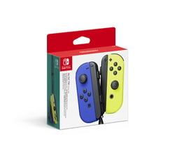 Paire de manettes Joy-Con pour Switch OLED Nintendo - Bleu et jaune néon - Batterie amovible