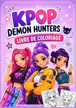 Livre de coloriage k pop demon hunters pour enfants, preadolescents, adolescents et adultes - dessin