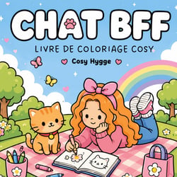 Chat bff - livre de coloriage cosy