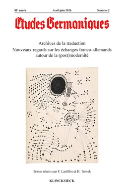 Études germaniques - N°2-2026