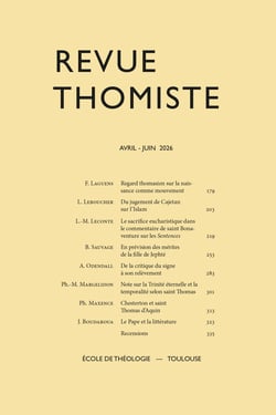Revue thomiste - N°2/2026