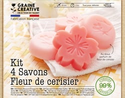 Kit savon Graine Creative - Parfum fleur de cerisier - Rose