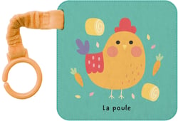 Livre-poussette en tissu : la poule